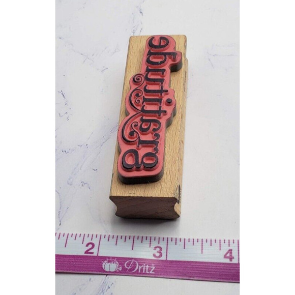 Studio G Gratitude Wood Mounted Rubber Stamp By Janet Dunn - Picture 7 of 7